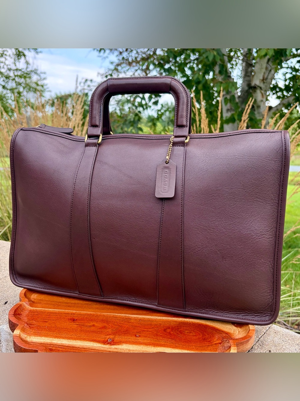 Vintage COACH Mahogany Leather Portfolio Briefcase 5286 EUC - Picture 4 of 17